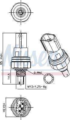 Nissens 301080 - Датчик давления кондиционера MERCEDES-BENZ Nissens autozip.com.ua