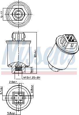 NISSENS 301035 - Пневматичний вимикач, кондиціонер autozip.com.ua