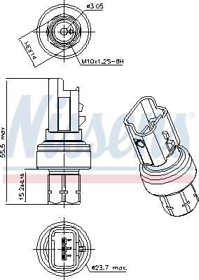 NISSENS 301104 - Пневматичний вимикач, кондиціонер autozip.com.ua