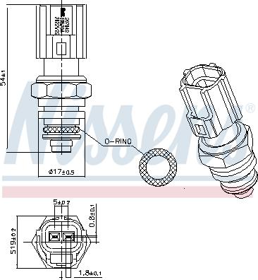 Nissens 207048 - Датчик. температура охлаждающей жидкости пр-во Nissens autozip.com.ua