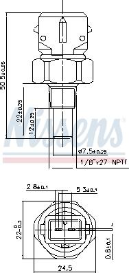 Nissens 207060 - Датчик, температура охолоджуючої рідини autozip.com.ua