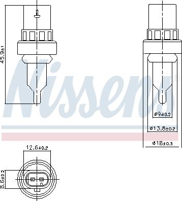 NISSENS 207011 - Датчик, температура охолоджуючої рідини autozip.com.ua
