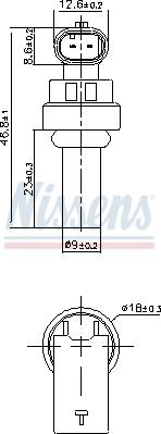 NISSENS 207035 - Датчик, температура охолоджуючої рідини autozip.com.ua