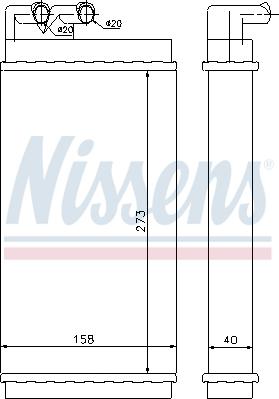 Nissens 70230 - Радіатор обігрівача AUDI 100 вир-во Nissens autozip.com.ua