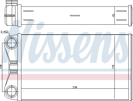 Nissens 70226 - Теплообмінник, опалення салону autozip.com.ua