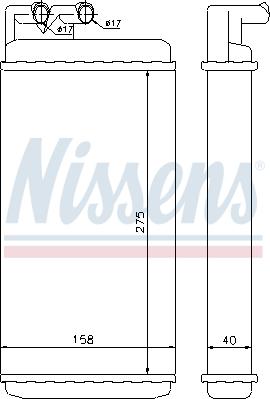Nissens 70220 - Радіатор системи опалення салона autozip.com.ua