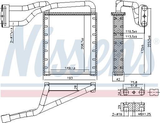 Nissens 707306 - Теплообмінник, опалення салону autozip.com.ua