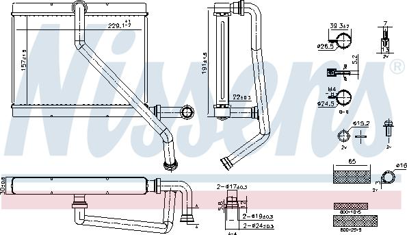 Nissens 707289 - Теплообмінник, опалення салону autozip.com.ua