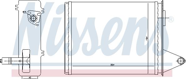 Nissens 71448 - Теплообмінник, опалення салону autozip.com.ua