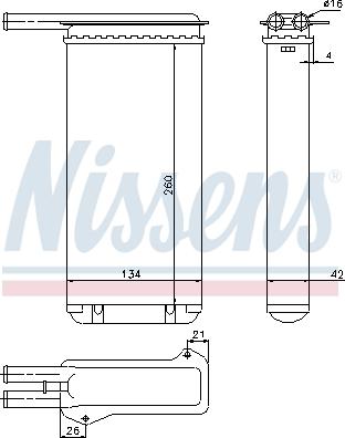 Nissens 71755 - Радіатор системи опалення салона autozip.com.ua