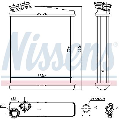 Nissens 73645 - Радіатор салону autozip.com.ua