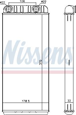 Nissens 73648 - Теплообмінник, опалення салону autozip.com.ua