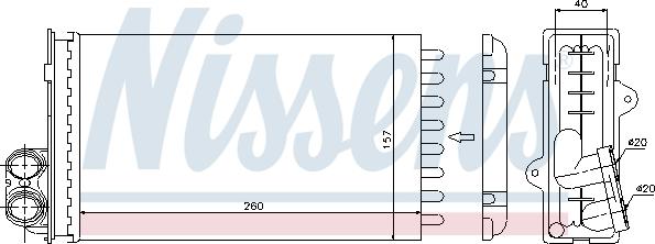 Nissens 73362 - Теплообмінник, опалення салону autozip.com.ua