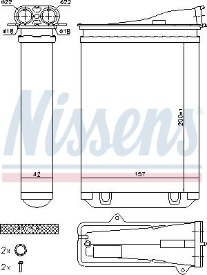 Nissens 72954 - Теплообмінник, опалення салону autozip.com.ua