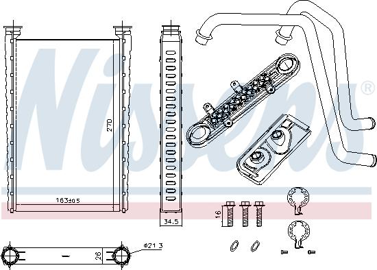 Nissens 72054 - Теплообмінник, опалення салону autozip.com.ua