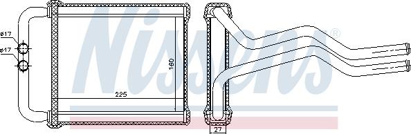 Nissens 77657 - Радіатор обігріу салону autozip.com.ua