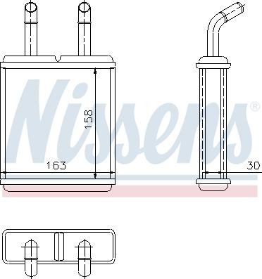 Nissens 77621 - Теплообмінник, опалення салону autozip.com.ua