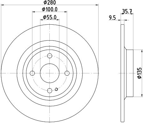 Nisshinbo ND5040K - Гальмівний диск autozip.com.ua