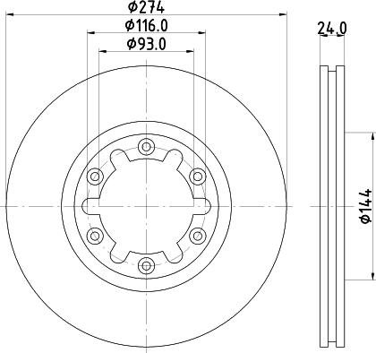 Nisshinbo ND5018 - Гальмівний диск autozip.com.ua