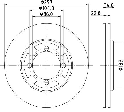 Nisshinbo ND6033 - Гальмівний диск autozip.com.ua