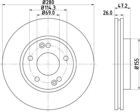 Nisshinbo ND6023K - Гальмівний диск autozip.com.ua