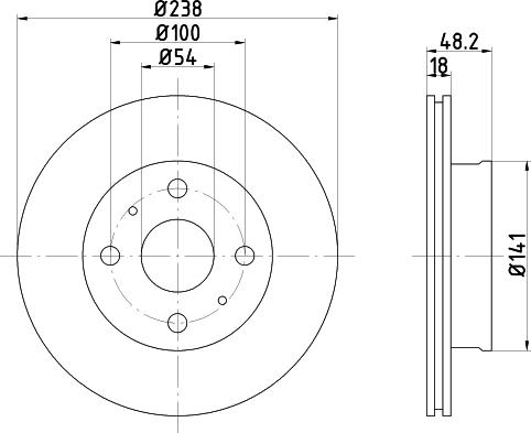 Nisshinbo ND1053K - Гальмівний диск autozip.com.ua