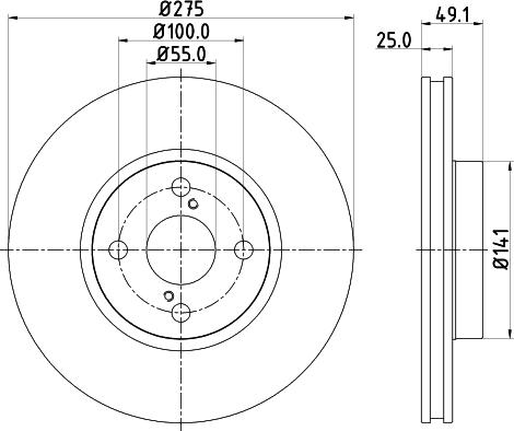 Nisshinbo ND1016K - Гальмівний диск autozip.com.ua