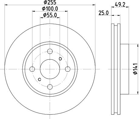 Nisshinbo ND1030K - Гальмівний диск autozip.com.ua