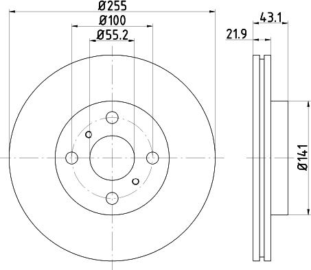 Nisshinbo ND1024 - Гальмівний диск autozip.com.ua