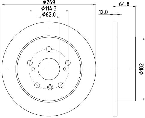 Nisshinbo ND1107K - Гальмівний диск autozip.com.ua