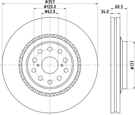 Nisshinbo ND1120K - Гальмівний диск autozip.com.ua