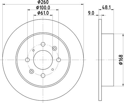 Nisshinbo ND8009K - Гальмівний диск autozip.com.ua