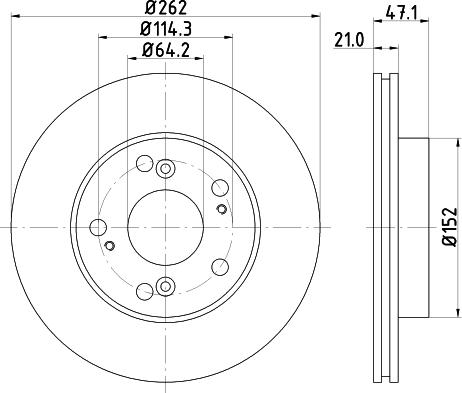 Nisshinbo ND8012K - Гальмівний диск autozip.com.ua