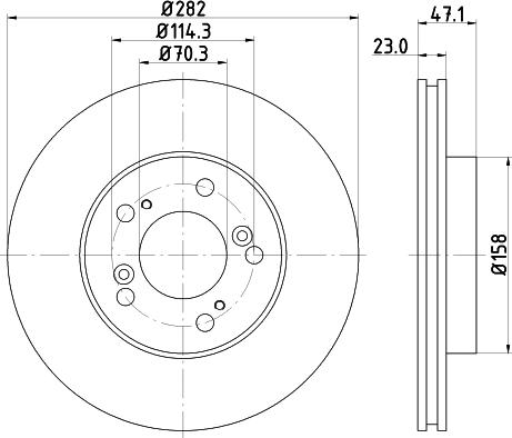 Nisshinbo ND8021 - Гальмівний диск autozip.com.ua