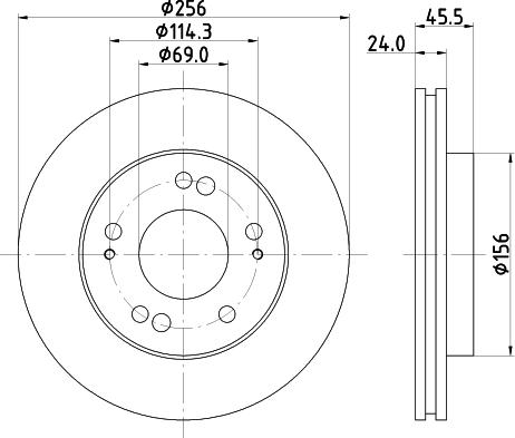 Nisshinbo ND3010K - Гальмівний диск autozip.com.ua