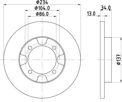 Nisshinbo ND3037 - Гальмівний диск autozip.com.ua