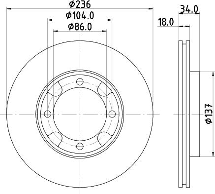 Nisshinbo ND3024K - Гальмівний диск autozip.com.ua