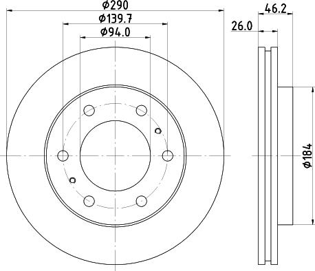 Nisshinbo ND3027K - Гальмівний диск autozip.com.ua