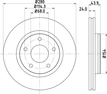 Nisshinbo ND2054K - Гальмівний диск autozip.com.ua