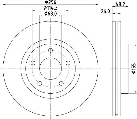 Nisshinbo ND2058K - Гальмівний диск autozip.com.ua