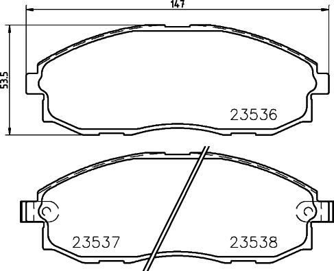 Nisshinbo NP6018 - Гальмівні колодки, дискові гальма autozip.com.ua