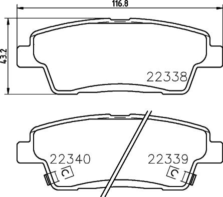 Nisshinbo NP6102 - Гальмівні колодки, дискові гальма autozip.com.ua