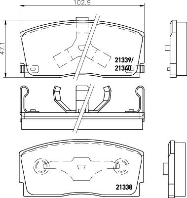 Nisshinbo NP1143 - Гальмівні колодки, дискові гальма autozip.com.ua