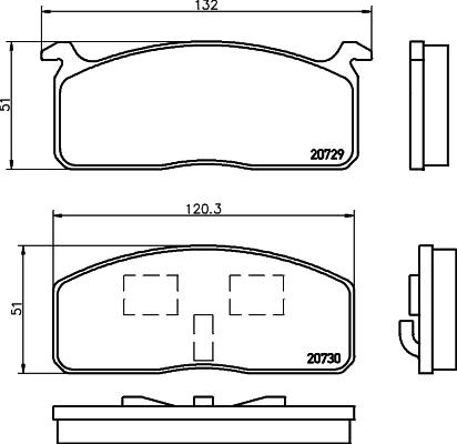 Nisshinbo NP1121 - Гальмівні колодки, дискові гальма autozip.com.ua