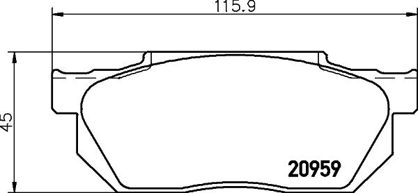 Nisshinbo NP8017 - Гальмівні колодки, дискові гальма autozip.com.ua