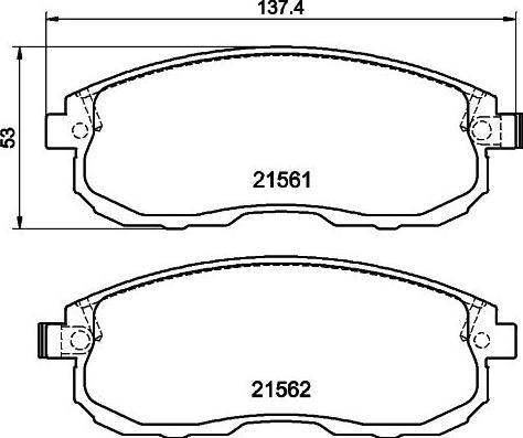 DJ Parts BP2714 - Гальмівні колодки, дискові гальма autozip.com.ua