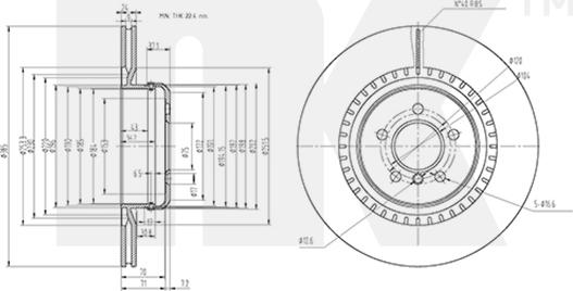 NK 3415112 - Гальмівний диск autozip.com.ua