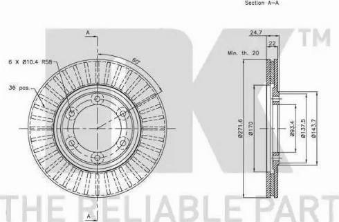 NK 693301 - Пилозахисний комплект, амортизатор autozip.com.ua