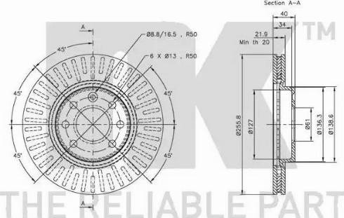 NK 314835 - Гальмівний диск autozip.com.ua