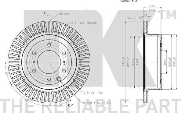 NK 203056 - Гальмівний диск autozip.com.ua